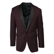 "Sebastian" Burgundy Shawl Pindot Slim Fit Tuxedo Jacket Only